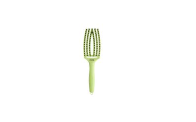 Olivia Garden Finger Brush Care Iconic Boar & Nylon Green Pistachio