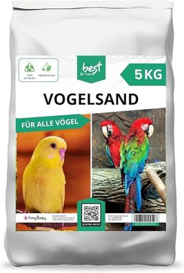 Best For Home Vogelsand - Hygienischer Bodengrund für Käfige & Volieren mit Quarzsand