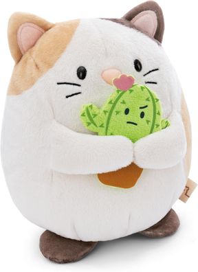 NICI Mymochi Kuscheltier Katze Angy 27 cm mit Kaktus, Flauschiges Stofftier zum Kusch