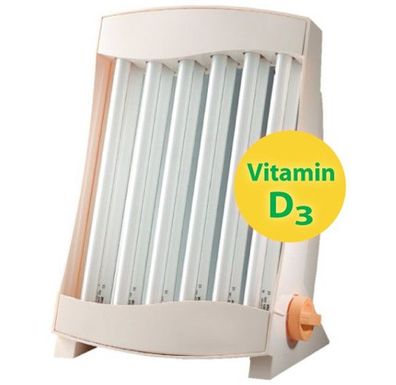 Gesichtssolarium für Gesicht und Dekolleté 6x Vitamin D3 Lampen 15W - 288 mm GB 836-D