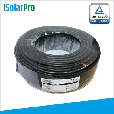 100m Isolarpro Solarkabel 4 mm² Photovoltaik Kabel für PV Anlagen schwarz