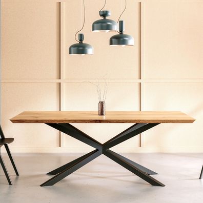 Lumina-Tisch im Loft-Stil, Massivholz Eiche