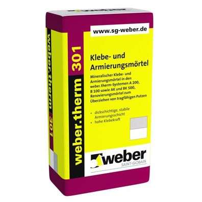 weber. therm 301 grau, 30 kg, Klebe- und Armierungsmörtel (1,26 &euro; )