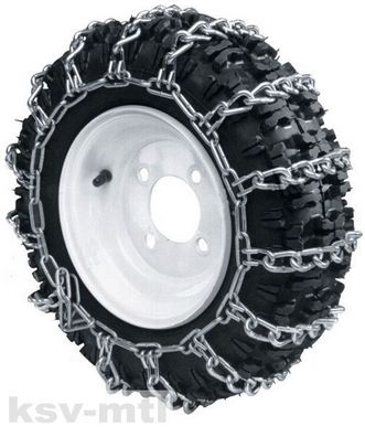 Schneeketten Satz Schneekette Rasentraktor 11x4.00-4 2Stk