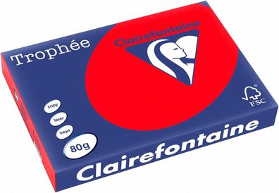 Clairefontaine Trophee Color Korallenrot 80g/m² DIN-A3 - 500 Blatt