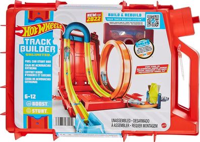 Hot Wheels HDX78 - Track Builder Unlimited Benzinkanister-Stuntbox, Zusammenbau-Set f