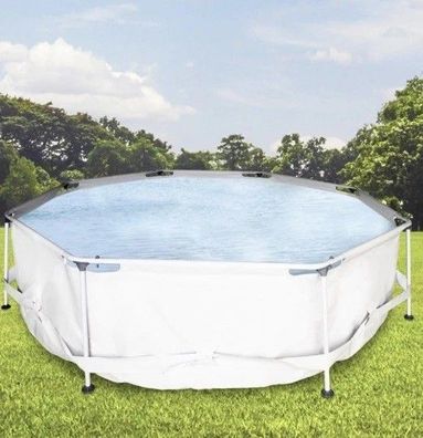 Stahlrahmen - Pool rund Filterpumpe ca. 305cm Höhe ca. 76 cm ca. 4.678l Pool neu