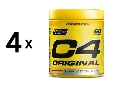 4 x Cellucor C4 Original (60 serv) Pineapple Head