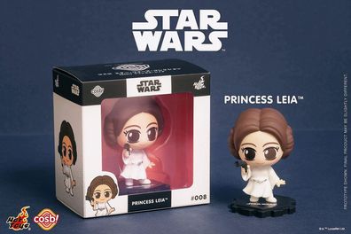 Hot Toys Cosbi Star Wars Princess Leia - Bobble Head Figur 008 - 9 cm Groß