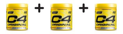 3 x Cellucor C4 Original (60 serv) Pineapple Head