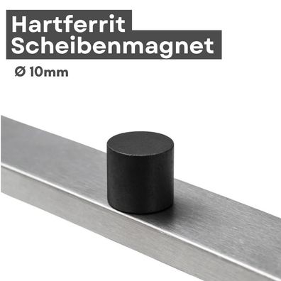 20 Stück Ferrit Scheibenmagnet 10x10mm Y35 Hartferrit axial magnetisiert starke Magne