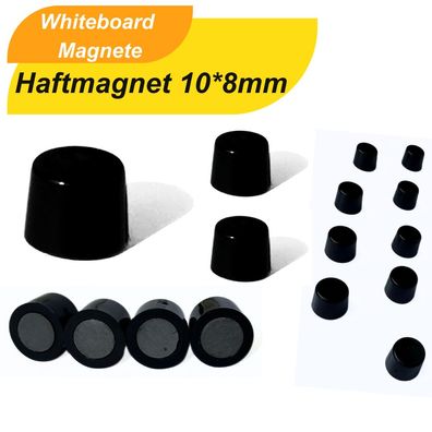 200 Stück Haftmagnet board, Magnete 10x8mm rund, schwarz – Starke Magnete für Büro, K