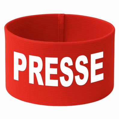 Gummielastische Armbinde 10cm Höhe mit Aufdruck PRESSE