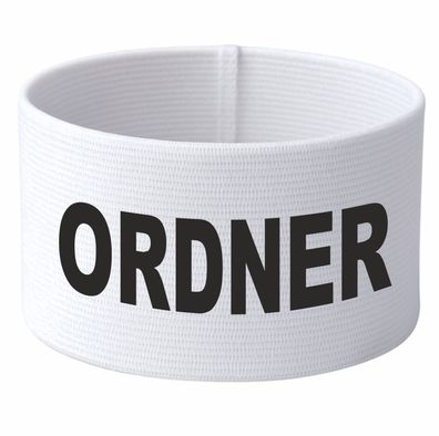 Gummielastische Armbinde 10cm Höhe mit Aufdruck ORDNER