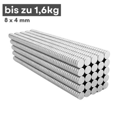 20 Stück Neodym Magnet Ø 8mm x 4mm - Starker Scheibenmagnet - N38 Supermagnet - Hohe