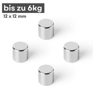 50 Stück Neodym Magnet Ø 12mm x 12mm - Starker Scheibenmagnet - N42 Supermagnet - Hoh