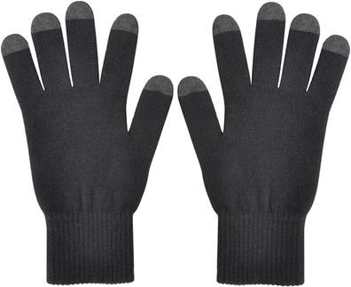 Universal Touchscreen Gloves 5 Finger Tips, black