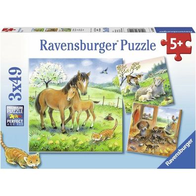 Puzzle 3x49 Teile Kuschelzeit ab 5 Jahre 3 Puzzles inklusive
