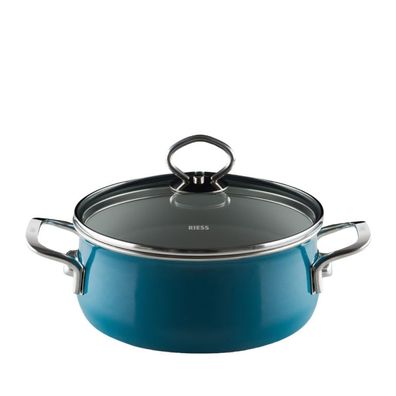 Riess Casserole avec couvercle en verre Ø20cm 2 litres Nouvelle Aquamarin extra fort