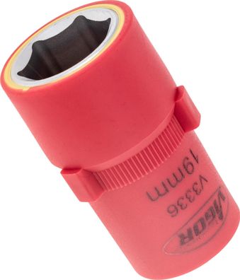 VIGOR VDE Steckschlüsseleinsatz V3336 1/2" Außen Sechskant Profil SW 19 mm