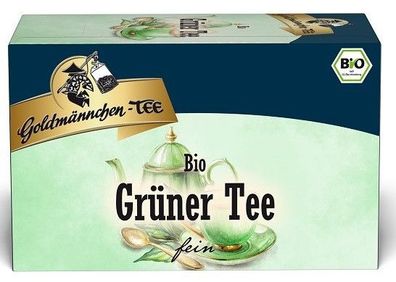 Goldmännchen Tee Grüner Tee 20 x 1,5g Teebeutel, Bio
