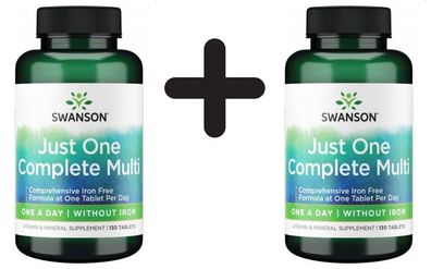 2 x Swanson Century Formula Multivitamin without Iron - 130 tabs
