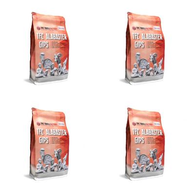4x 5kg TFC Alabastergips naturweiss feinster Modellgips Modelliergips Gips 2:1