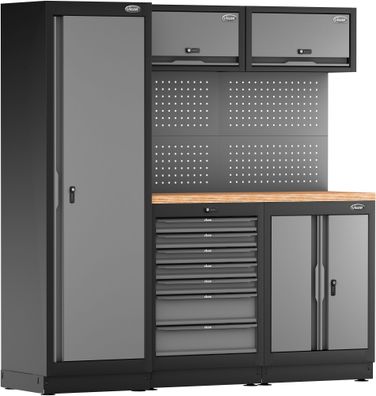 VIGOR Schrankwand-Kombination Kompakt-Paket Holz V6000-3 L x B x H: 1952 mm x526