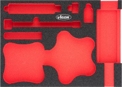 VIGOR Weichschaumeinlage leer V4904-L L x B x H: 393 mm x 282 mm x 35 mm