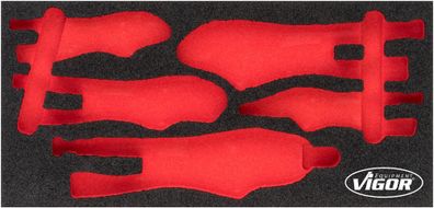 VIGOR Weichschaumeinlage leer V5004-L L x B x H: 393 mm x 188 mm x 35 mm