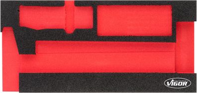 VIGOR Weichschaumeinlage leer V5006-L L x B x H: 393 mm x 188 mm x 35 mm