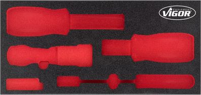 VIGOR Weichschaumeinlage leer V5017-L L x B x H: 393 mm x 188 mm x 35 mm