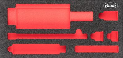 VIGOR Weichschaumeinlage leer V5058-L L x B x H: 393 mm x 188 mm x 35 mm
