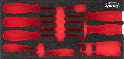 VIGOR Weichschaumeinlage leer V5070-L L x B x H: 393 mm x 188 mm x 35 mm