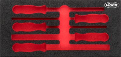 VIGOR Weichschaumeinlage leer V5072-L L x B x H: 393 mm x 188 mm x 35 mm