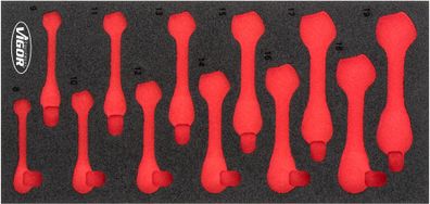 VIGOR Weichschaumeinlage leer V5075-L L x B x H: 393 mm x 188 mm x 35 mm