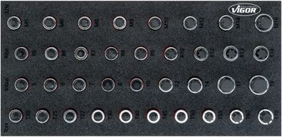 VIGOR Schraubendrehereinsatz Satz V5099 1/2" T Profil, Innen Keilprofil Ribe-CV