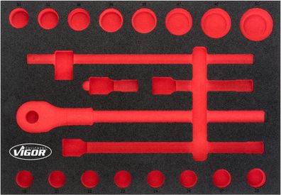 VIGOR Weichschaumeinlage leer V5109-L L x B x H: 563 mm x 393 mm x 35 mm
