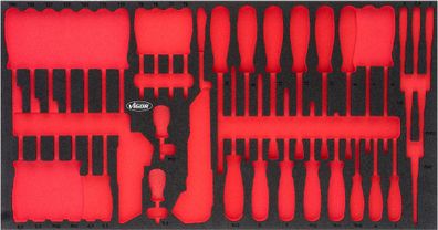 VIGOR Weichschaumeinlage leer V5170-L L x B x H: 563 mm x 393 mm x 35 mm
