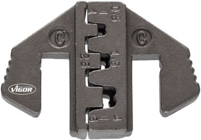 VIGOR Crimp-Einsatz C: für offene unisolierte Kabelschuhe von 0,5 ? 6,0 mm