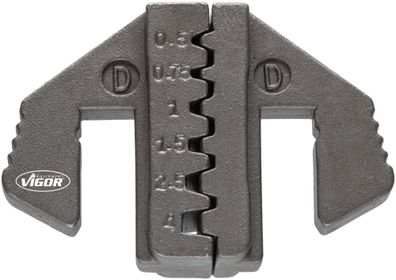 VIGOR Crimp-Einsatz D: für Aderendhülsen mit und ohne Kragen von 0,5 ? 4,0 mm