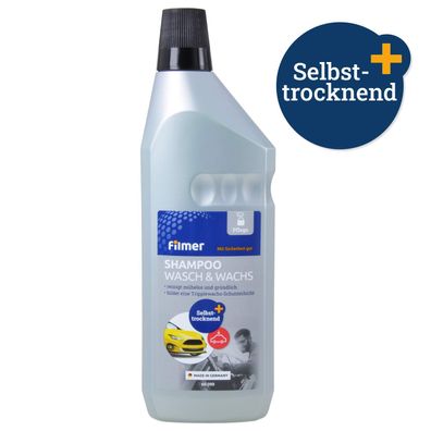 Filmer 60.099 Auto-Shampoo Wasch & Wachs, 1000 ml Konzentrat für 250-300 Liter