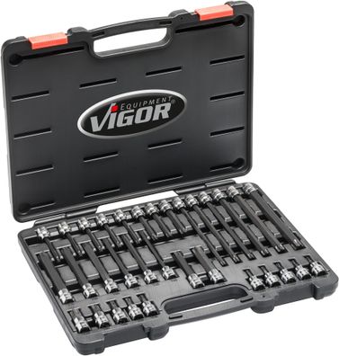 VIGOR Schraubendrehereinsatz Satz V6017 3/8" T Profil 32-teilig T20 ? T70