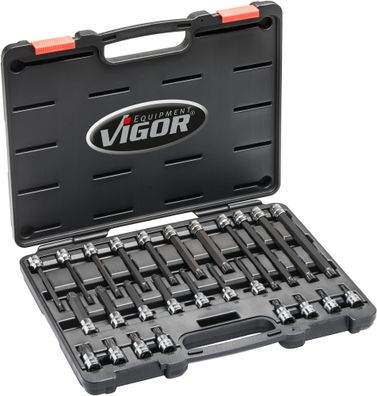VIGOR Schraubendrehereinsatz Satz V6018 3/8" XZN 26-teilig M5 ? M16 Anzahl