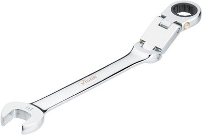 VIGOR Doppelgelenk Ratschen-Ring-Maulschlüssel V6752-14 Doppelsechskant SW 14 mm