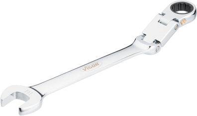 VIGOR Doppelgelenk Ratschen-Ring-Maulschlüssel V6752-18 Doppelsechskant SW 18 mm