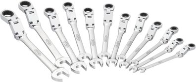 VIGOR Doppelgelenk Ratschen-Ring-Maulschlüssel Satz V6752/12 Außen