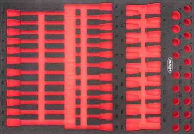 VIGOR Weichschaumeinlage leer V6809-L L x B x H: 563 mm x 393 mm x 35 mm