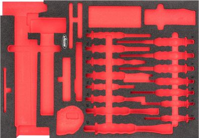 VIGOR Weichschaumeinlage leer V6817-L L x B x H: 563 mm x 393 mm x 35 mm