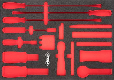 VIGOR Weichschaumeinlage leer V6818-L L x B x H: 563 mm x 393 mm x 35 mm